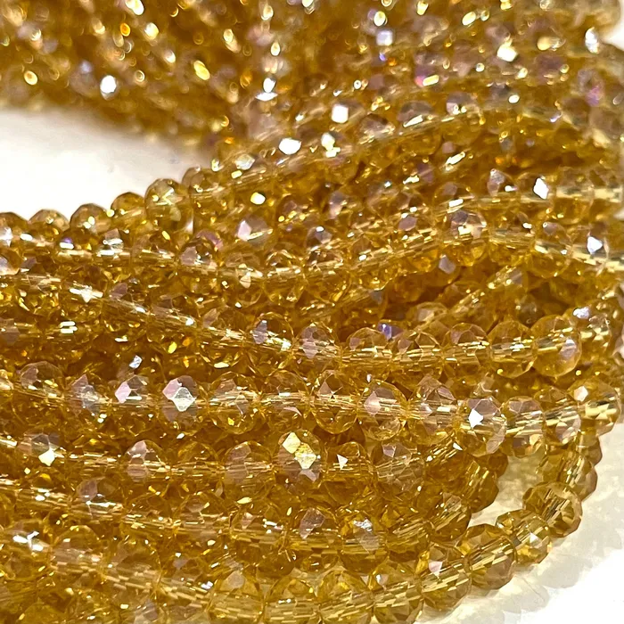 Crystal faceted rondelle 6mm Beads PBC6C51 Peppy Beads Earrings