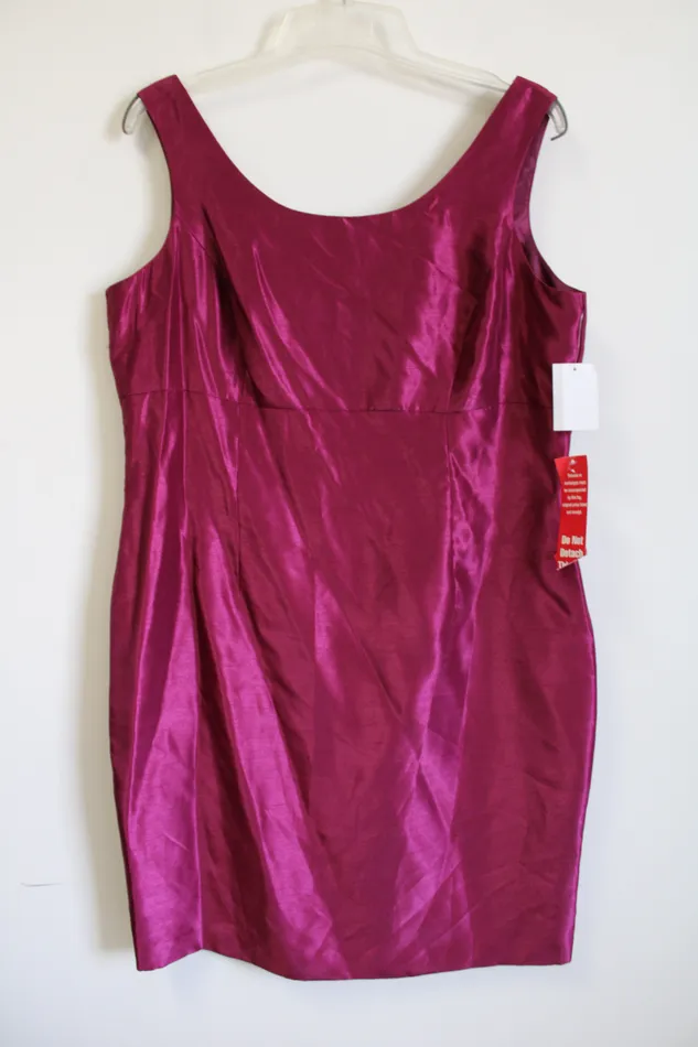 Danny Nicole Earrings NEW Danny Nicole Magenta Taffeta Dress 18