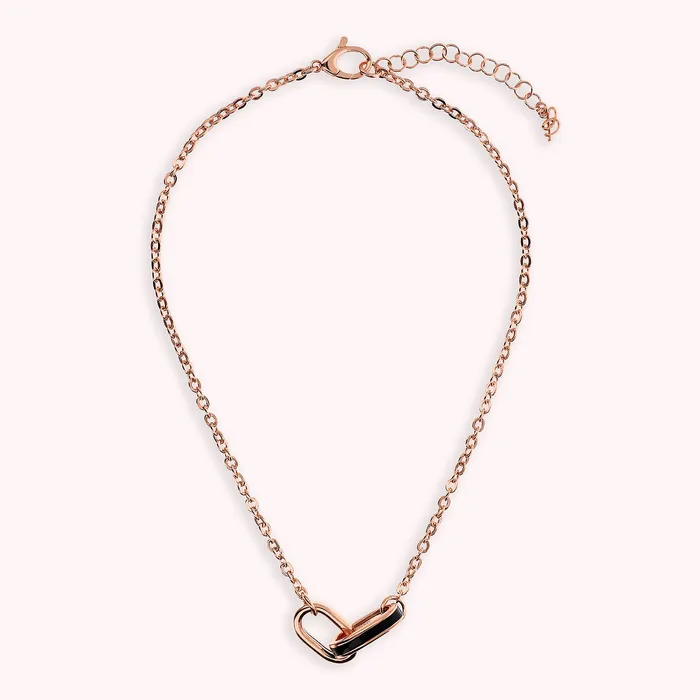 Earrings Bronzallure Collana Catena Rolo con Pendente Maglie Ovali Smaltate