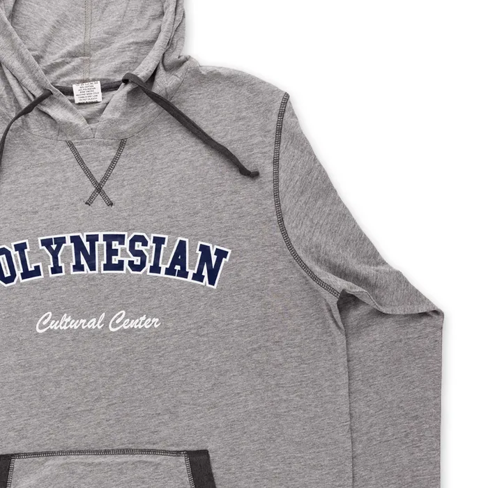 GOGOSPORTS Necklaces Custom 2XL Polynesian Cultural Center Lightweight Hoodie Light Gray