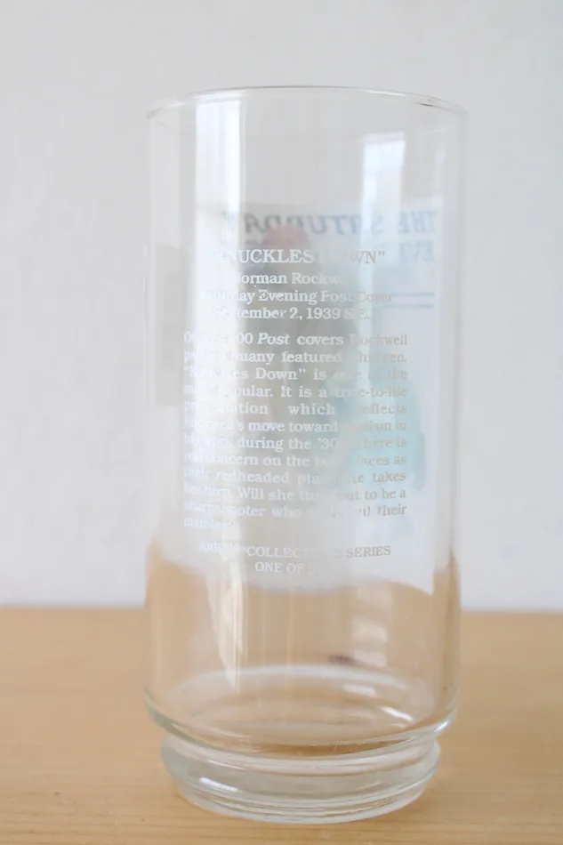 Jubilee Thrift Earrings Norman Rockwell The Saturday Evening Post Drinking Glass