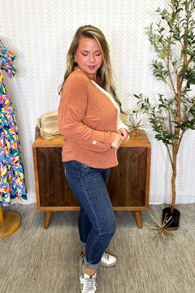 Necklaces Haptics What I Like About You Color Block Top RustCream