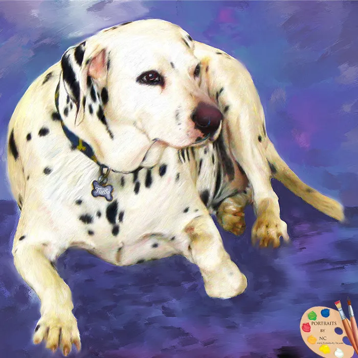 Necklaces Portraits by NC Dalmatian Dog Custom Pet Portrait from your Photo
