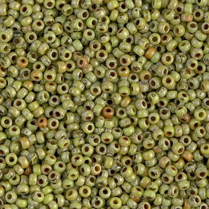 Peppy Beads Miyuki Seed Beads 110 Picasso Opaque Chartreuse 4515NEW Earrings