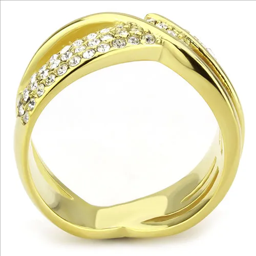Green CJE3632 Wholesale Womens Stainless Steel IP Gold Top Grade Crystal Clear Ring Rings Green CJE3632 Wholesale Womens Stainless Steel IP Gold Top Grade Crystal Clear Ring Rings