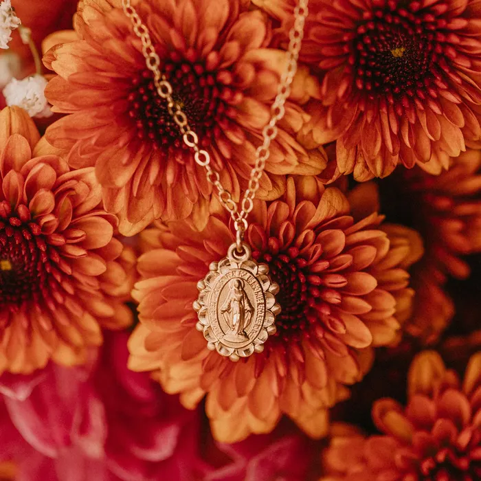 Heirloom Large Miraculous Medal Necklace Stella Tide Necklaces