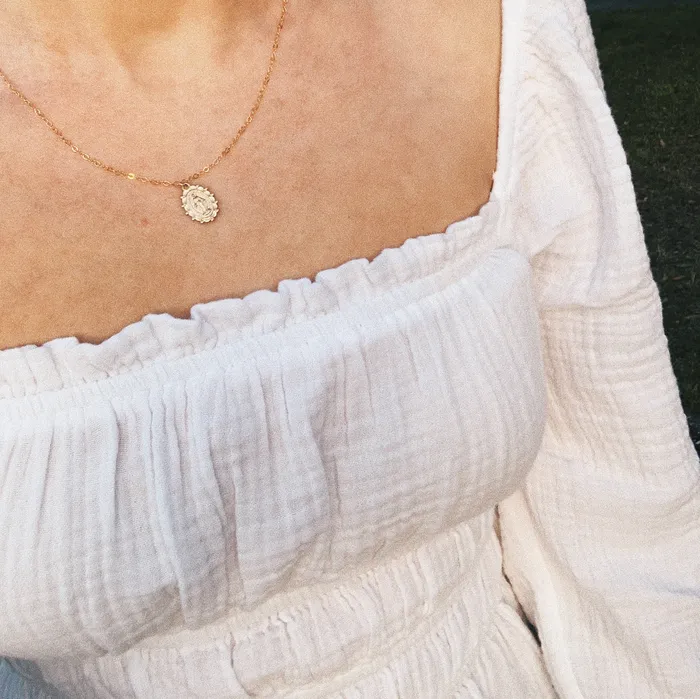 Heirloom Large Miraculous Medal Necklace Stella Tide Necklaces