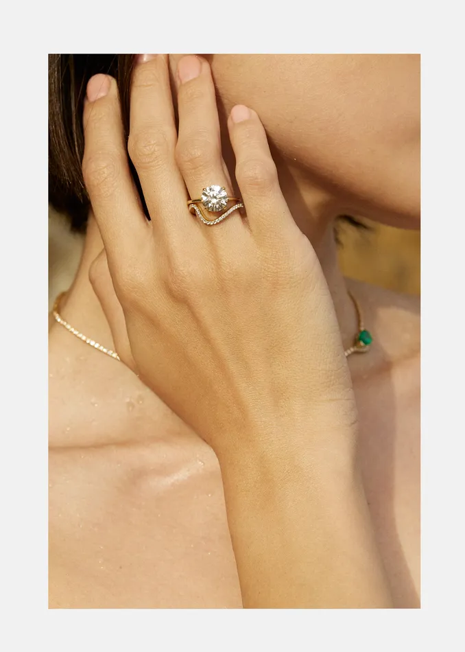 Mini Trace Pav Band KATKIMfinejewelry Rings
