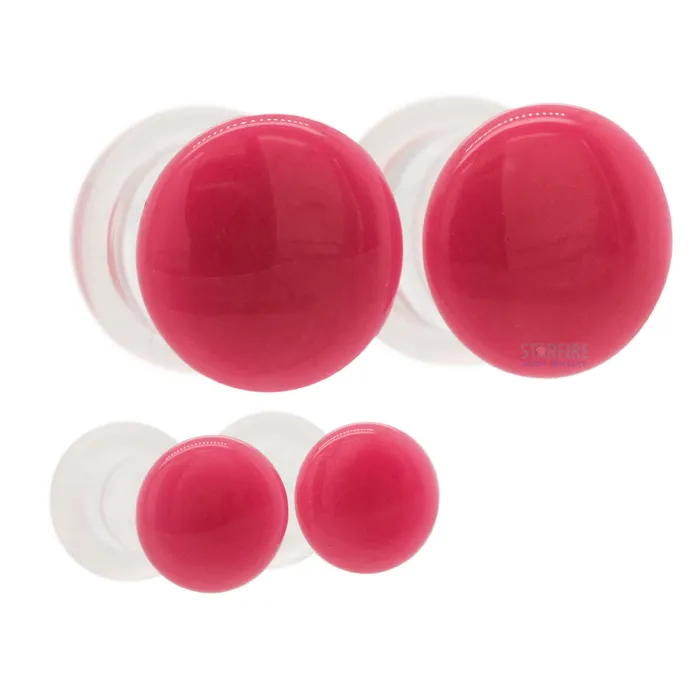 Necklaces Gorilla Glass Glass Color Front Plugs Rose