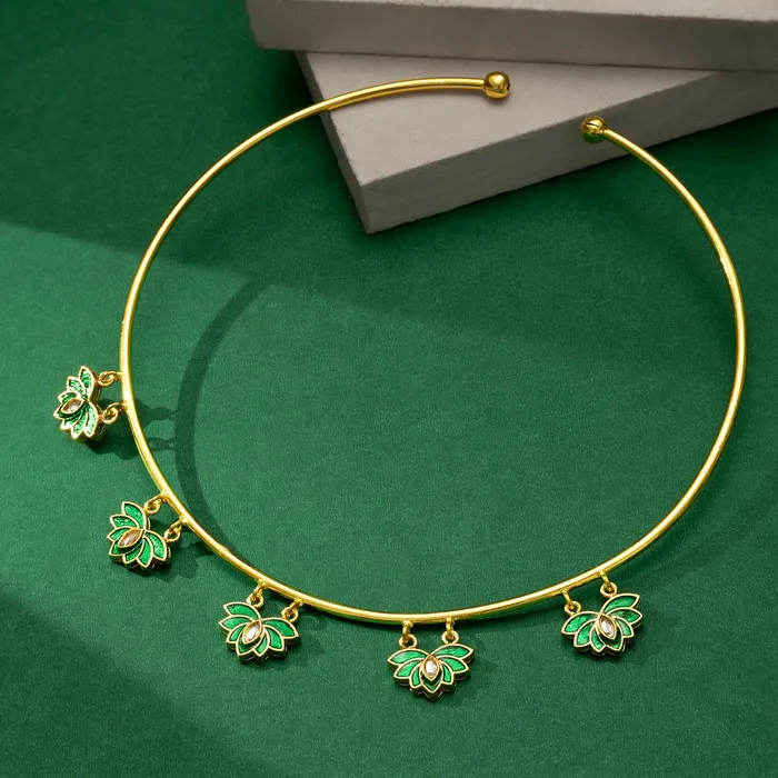 Necklaces Teejh Feeling Jhakaas Green Necklace