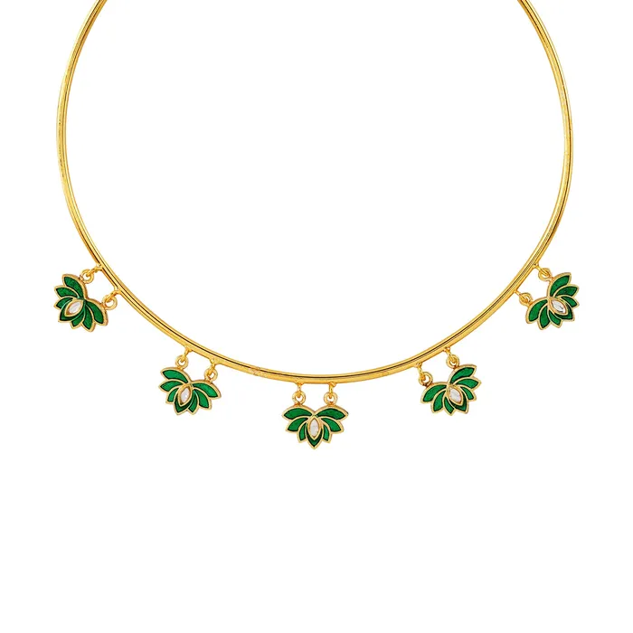Necklaces Teejh Feeling Jhakaas Green Necklace