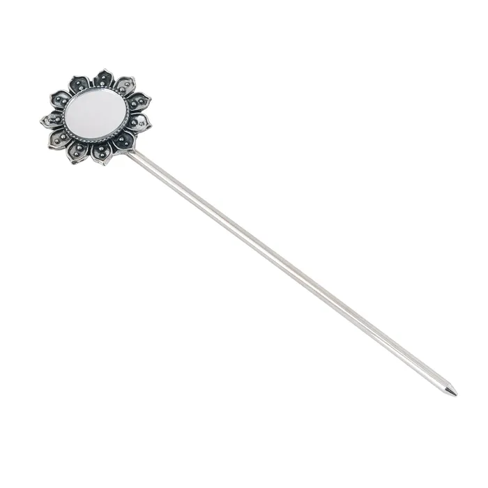 Teejh Rings Teejh Shashi Silver Oxidised Mirror Juda Pin