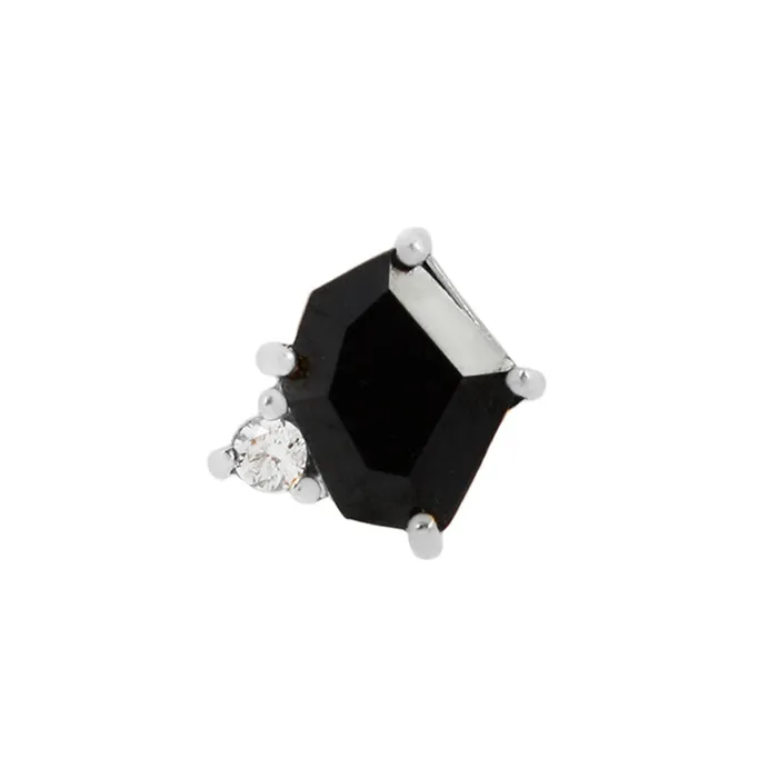 threadless Elicit End in Gold with Black Spinel CZ Buddha Jewelry Organics Necklaces