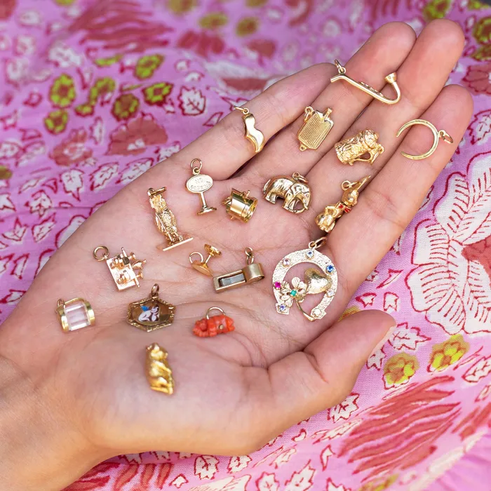 Vintage Charm Necklaces Movable Noisemaker 14k Yellow Gold Charm