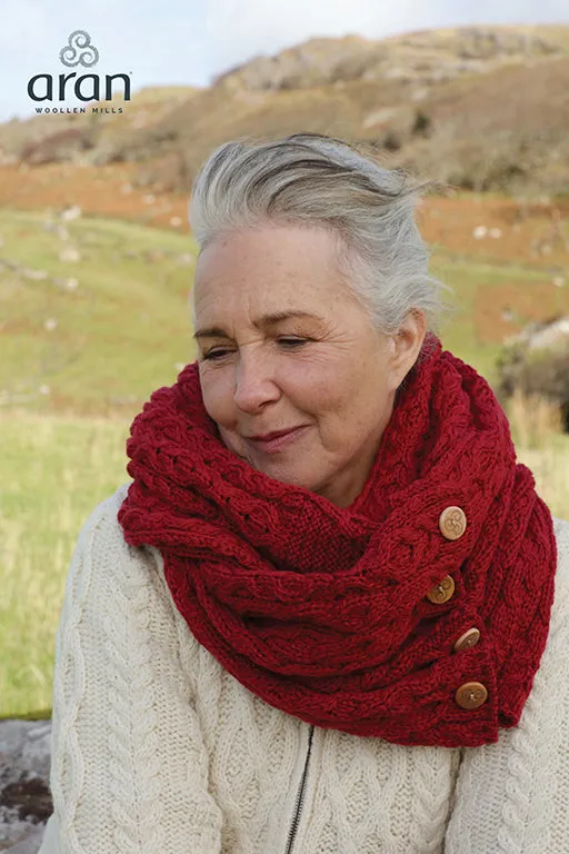 Aran Woollen Mills Snood Scarf with Buttons Necklaces Aran Woollen Mills Snood Scarf with Buttons Necklaces