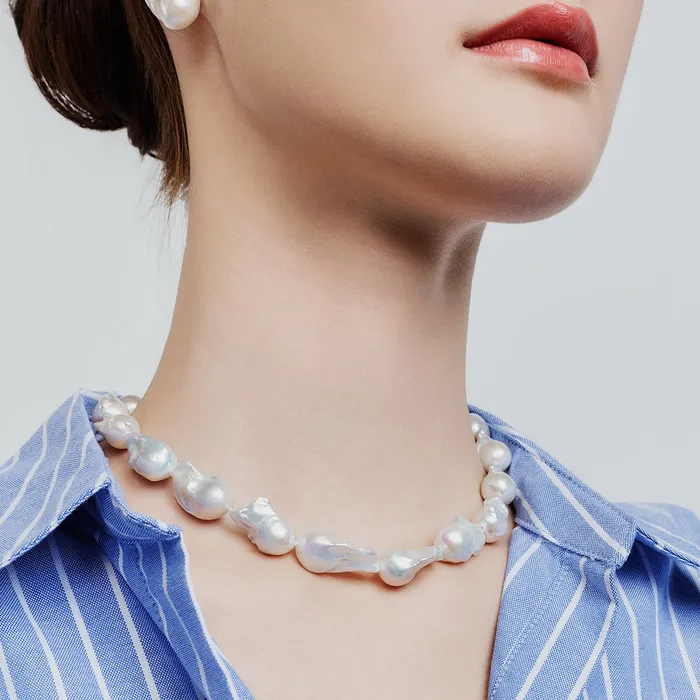 Baroque Pearl Necklace WN00505 New Yorker Pearly Lustre Necklaces