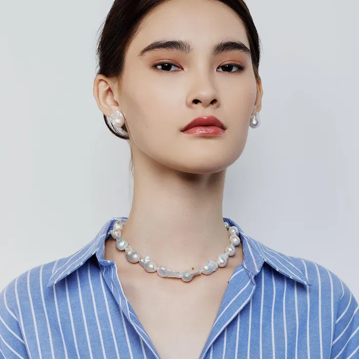 Baroque Pearl Necklace WN00505 New Yorker Pearly Lustre Necklaces