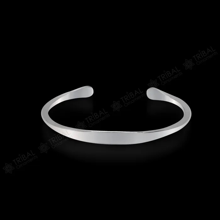 Bracelets TRIBAL ORNAMENTS Solid 7 mm 925 sterling silver plain design modern trendy cuff kada bracelet best gifting unisex bangle kada cuff167 Bracelets TRIBAL ORNAMENTS Solid 7 mm 925 sterling silver plain design modern trendy cuff kada bracelet best gifting unisex bangle kada cuff167