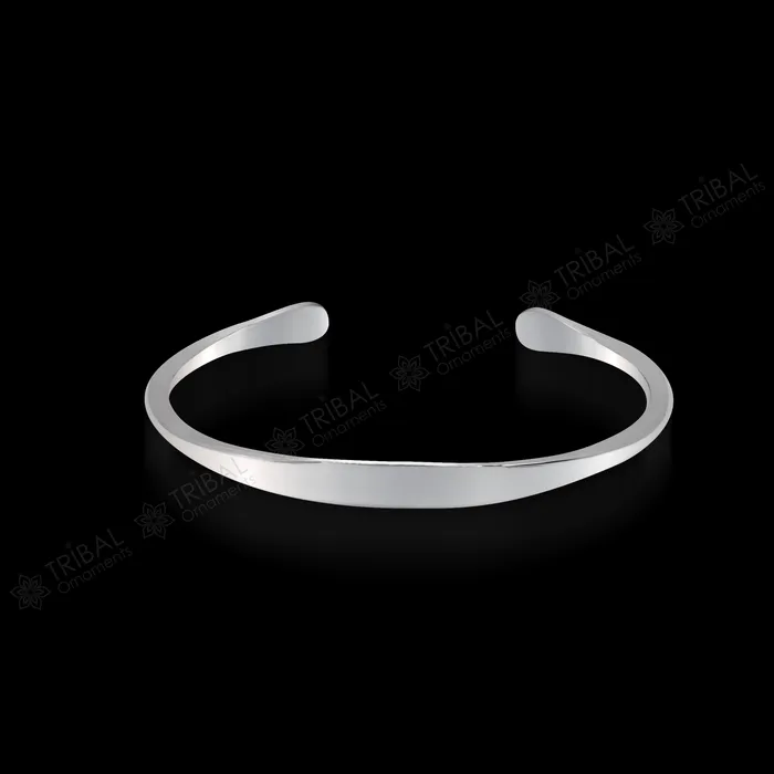Bracelets TRIBAL ORNAMENTS Solid 7 mm 925 sterling silver plain design modern trendy cuff kada bracelet best gifting unisex bangle kada cuff167 Bracelets TRIBAL ORNAMENTS Solid 7 mm 925 sterling silver plain design modern trendy cuff kada bracelet best gifting unisex bangle kada cuff167