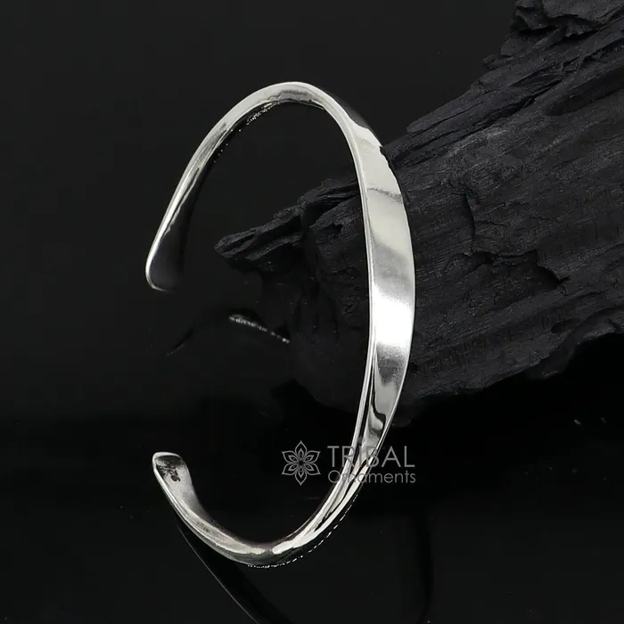 Bracelets TRIBAL ORNAMENTS Solid 7 mm 925 sterling silver plain design modern trendy cuff kada bracelet best gifting unisex bangle kada cuff167 Bracelets TRIBAL ORNAMENTS Solid 7 mm 925 sterling silver plain design modern trendy cuff kada bracelet best gifting unisex bangle kada cuff167