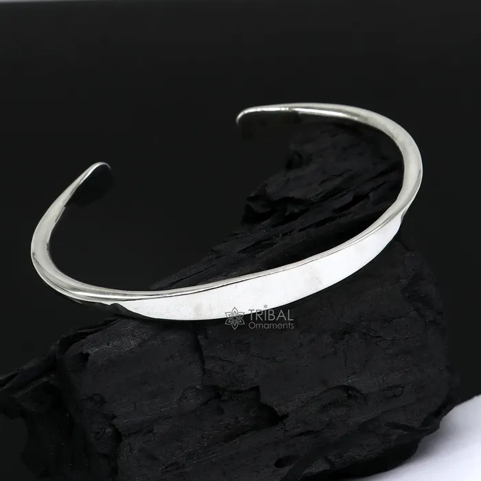 Bracelets TRIBAL ORNAMENTS Solid 7 mm 925 sterling silver plain design modern trendy cuff kada bracelet best gifting unisex bangle kada cuff167 Bracelets TRIBAL ORNAMENTS Solid 7 mm 925 sterling silver plain design modern trendy cuff kada bracelet best gifting unisex bangle kada cuff167