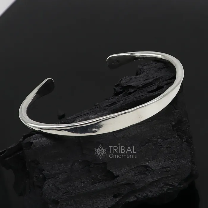 Bracelets TRIBAL ORNAMENTS Solid 7 mm 925 sterling silver plain design modern trendy cuff kada bracelet best gifting unisex bangle kada cuff167 Bracelets TRIBAL ORNAMENTS Solid 7 mm 925 sterling silver plain design modern trendy cuff kada bracelet best gifting unisex bangle kada cuff167