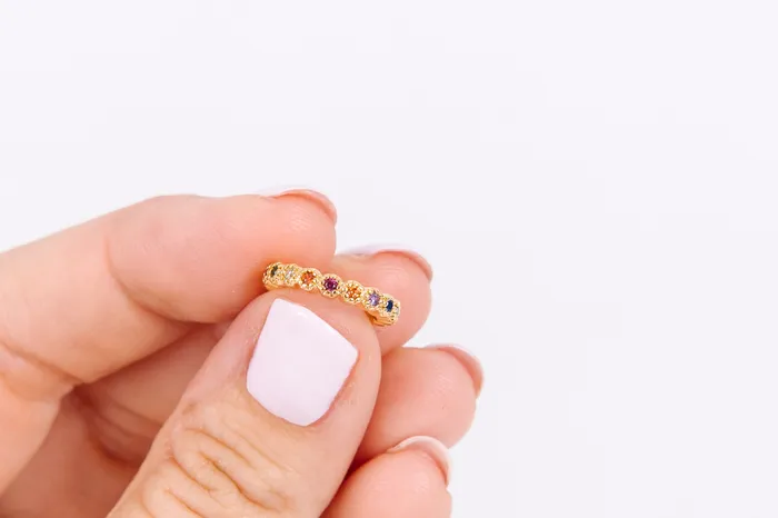 DLUX Bejeweled Ear Cuff Earrings