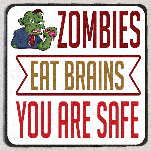 Earrings Iris Fashion Jewelry M207 Zombies Eat Brains Refrigerator Magnet