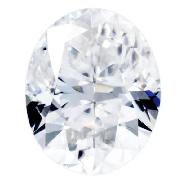 Fire Brilliance First Crush Moissanite Crushed Ice Oval Cut Rings