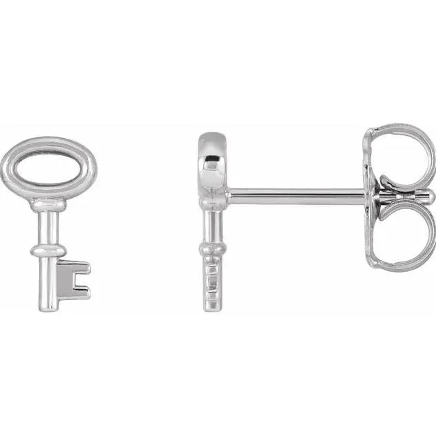 Fire Brilliance Petite Key Earrings Earrings