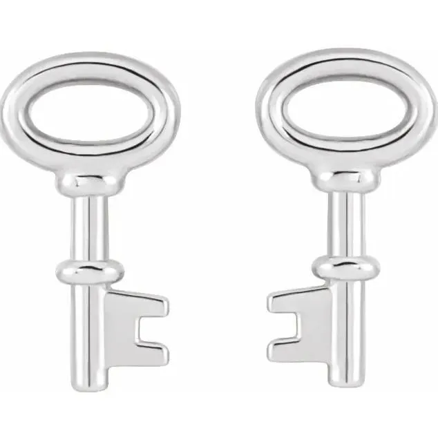 Fire Brilliance Petite Key Earrings Earrings