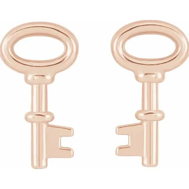 Fire Brilliance Petite Key Earrings Earrings