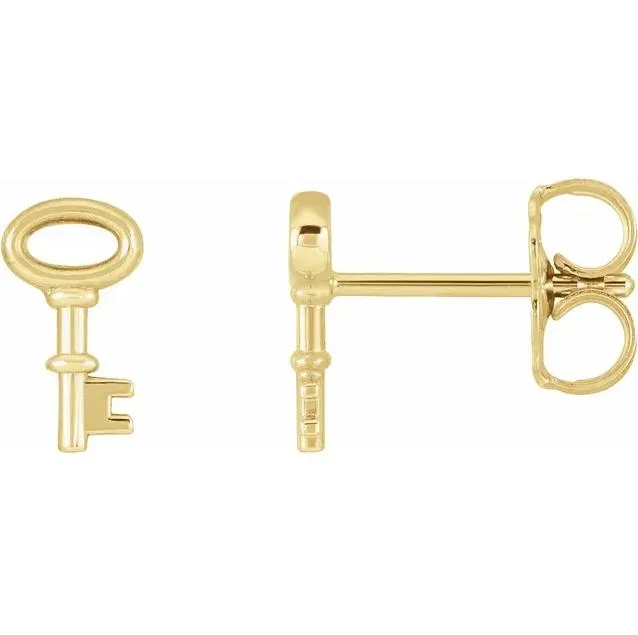 Fire Brilliance Petite Key Earrings Earrings
