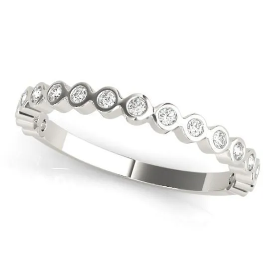 Fire Brilliance Rings Stackables 12 Eternity TriTone Gold Petite Round Bezel 3Band Set Selectables