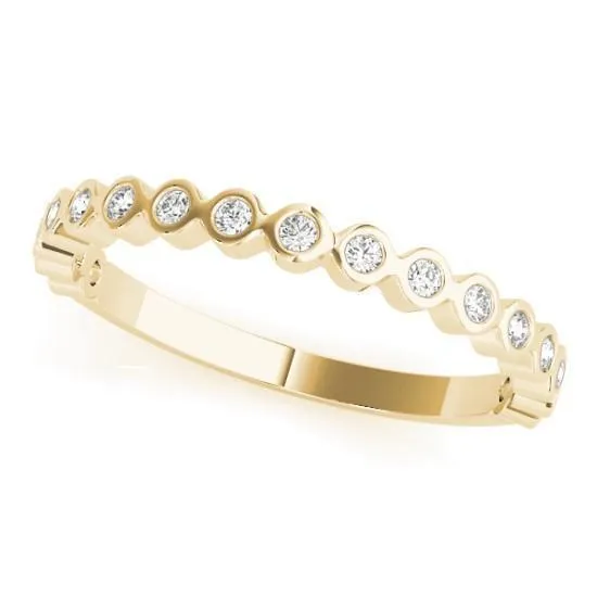 Fire Brilliance Rings Stackables 12 Eternity TriTone Gold Petite Round Bezel 3Band Set Selectables