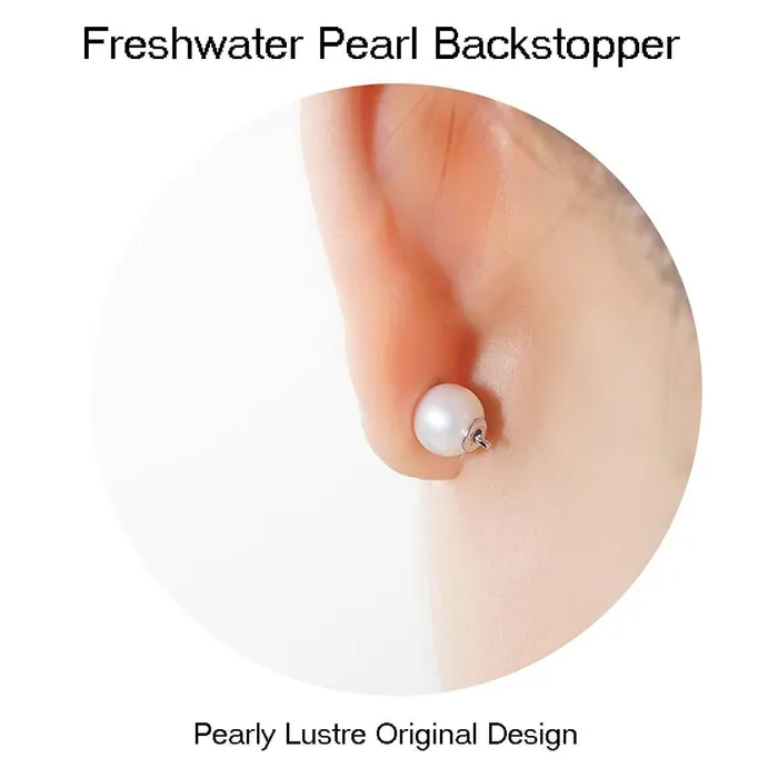 Freshwater Pearl Earrings WE00206 RIBBON Pearly Lustre Earrings