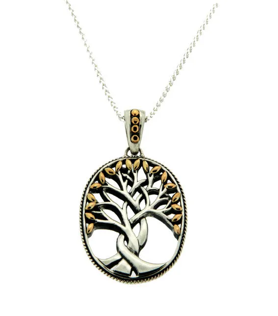 Keith Jack Necklaces Tree of Life Large Pendant SSil 18k
