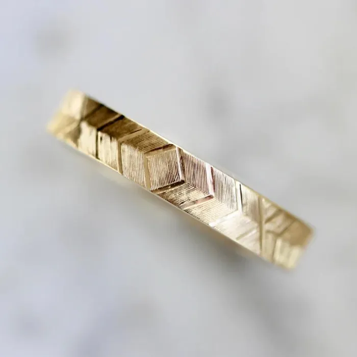 Made By Gem Breakfast Rings 4mm Follow Your Heart Engraved Band