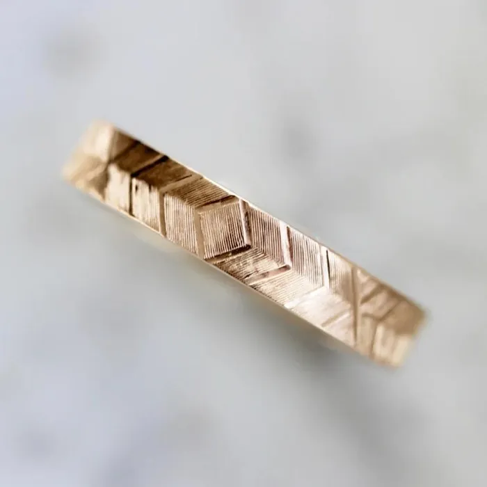 Made By Gem Breakfast Rings 4mm Follow Your Heart Engraved Band