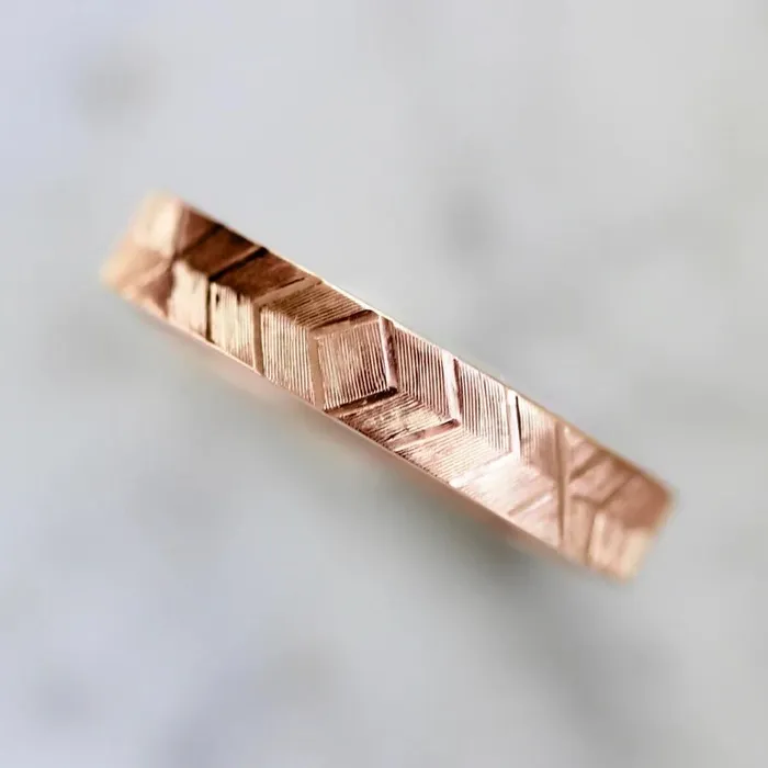 Made By Gem Breakfast Rings 4mm Follow Your Heart Engraved Band