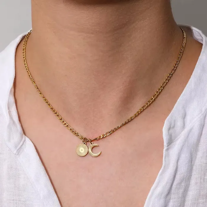 Necklaces Jewelvers 18K Gold Filled Sunburst Pendant Necklace Necklaces Jewelvers 18K Gold Filled Sunburst Pendant Necklace