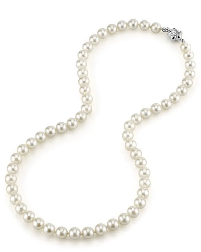 Necklaces spt White Japanese Akoya Choker Length Pearl Necklace 7075mm AA Quality Necklaces spt White Japanese Akoya Choker Length Pearl Necklace 7075mm AA Quality