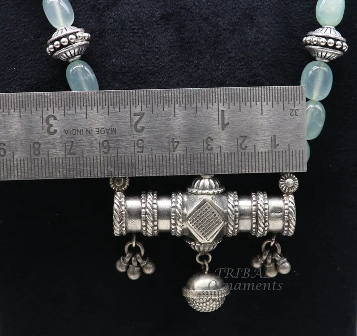 Necklaces TRIBAL ORNAMENTS 925 sterling silver handmade vintage designer stylish necklace wedding brides charm customized Guttapusalu necklace ethnic jewelry Set501 Necklaces TRIBAL ORNAMENTS 925 sterling silver handmade vintage designer stylish necklace wedding brides charm customized Guttapusalu necklace ethnic jewelry Set501