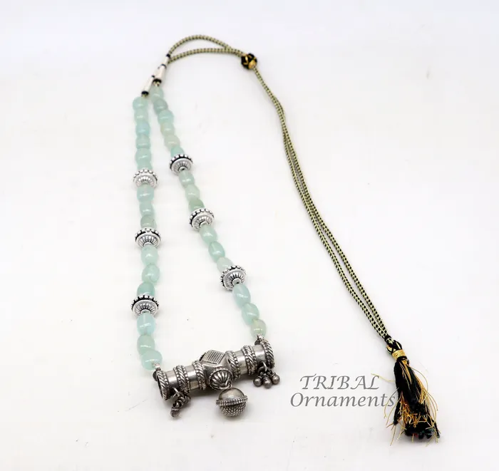 Necklaces TRIBAL ORNAMENTS 925 sterling silver handmade vintage designer stylish necklace wedding brides charm customized Guttapusalu necklace ethnic jewelry Set501 Necklaces TRIBAL ORNAMENTS 925 sterling silver handmade vintage designer stylish necklace wedding brides charm customized Guttapusalu necklace ethnic jewelry Set501