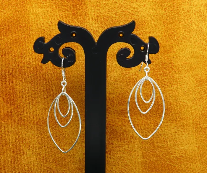Pure 925 sterling silver handmade eclipse style elegant plain trendy fancy hoop earring drop dangle geometric earring gift to her ear712 TRIBAL ORNAMENTS Earrings Pure 925 sterling silver handmade eclipse style elegant plain trendy fancy hoop earring drop dangle geometric earring gift to her ear712 TRIBAL ORNAMENTS Earrings