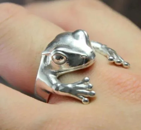 Rings AR26 Silver Frog Adjustable Ring POLLY