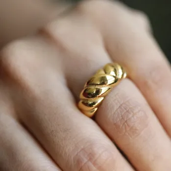 Rings Jewelvers 18K GoldFilled Twisted Dome Ring