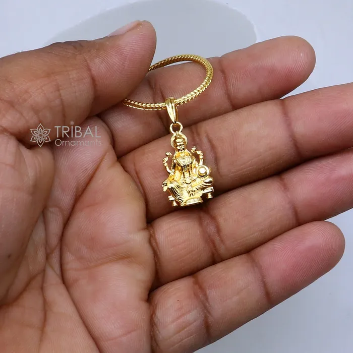 TRIBAL ORNAMENTS Necklaces 925 sterling silver gold polished Lord Ganesha divine pendant nsp906 TRIBAL ORNAMENTS Necklaces 925 sterling silver gold polished Lord Ganesha divine pendant nsp906