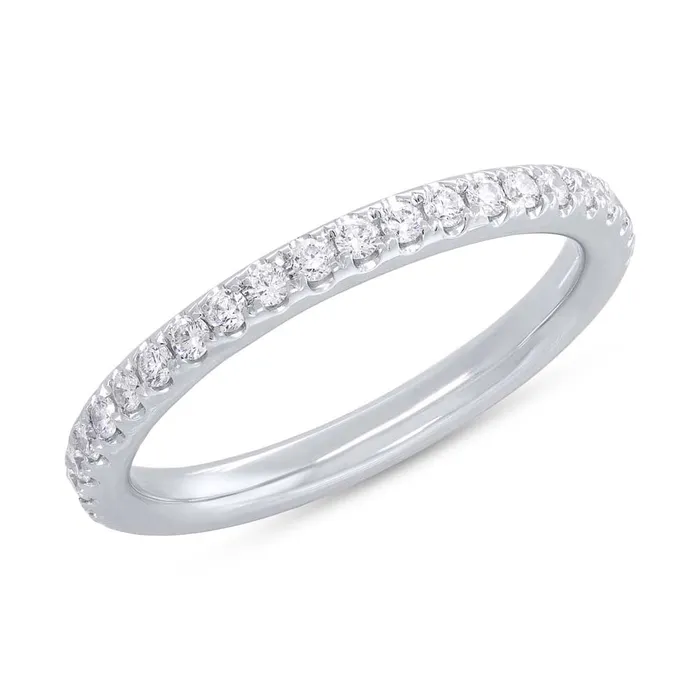 14K White Gold Diamond Eternity Band Wedding Bands Rings