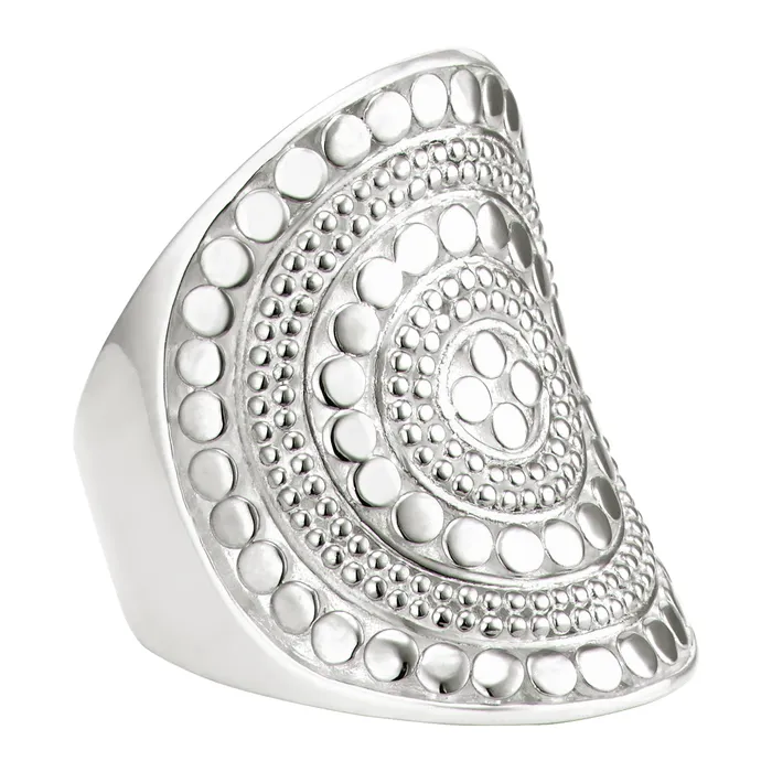 Anna Beck Rings Anna Beck Beaded Saddle Ring Silver